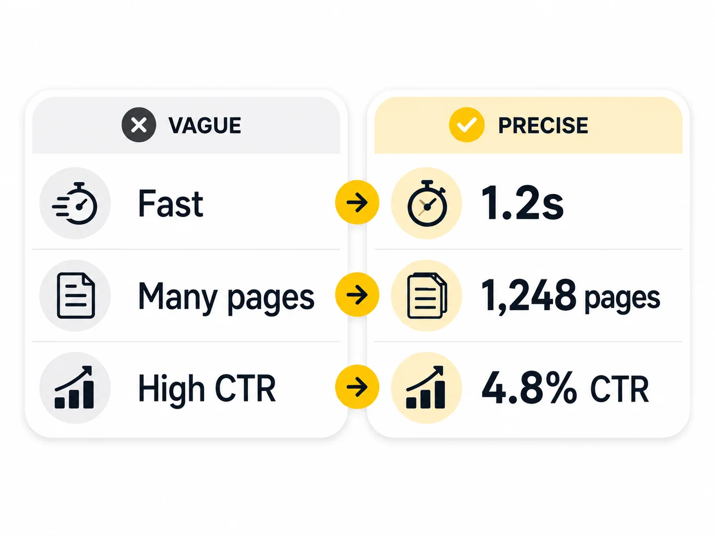 Precise numbers Precise numbers